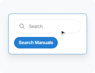 User searching for a product or brand to find the right instruction manual online